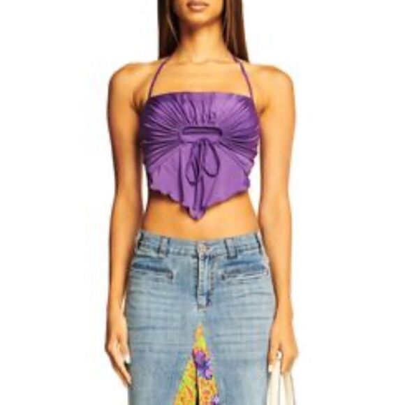 KALEIA TOP - PURPLE - S / PURPLE - Picture 2 of 8